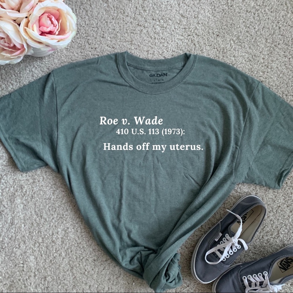 Roe v Wade Hands Off My Uterus T-Shirt - Feminist